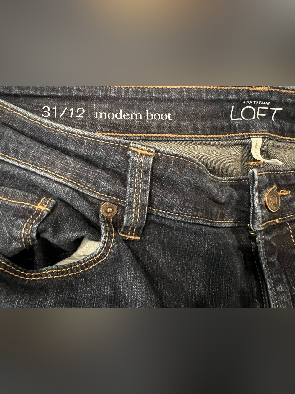 LOFT Women’s Bootcut Jeans - Mid & Dark Wash - Picture 11 of 12